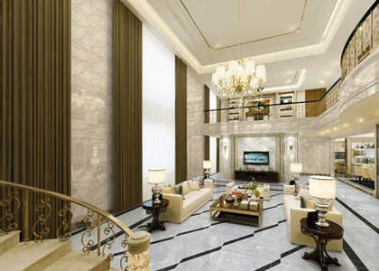 客廳墻面用瓷磚鋪貼，再也不發愁清潔問題了！